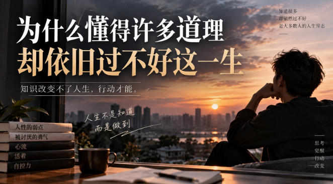 某社群精选文:为什么懂得许多道理却依旧过不好这一生?|无忧资源社