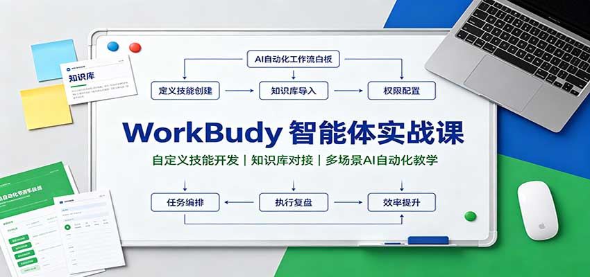 WorkBuddy智能体实战课：自定义技能开发，知识库对接，多场景AI自动化教学|无忧资源社