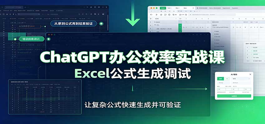 ChatGPT办公效率实战课：提示词技巧，Excel公式生成调试，文档编写教程|无忧资源社