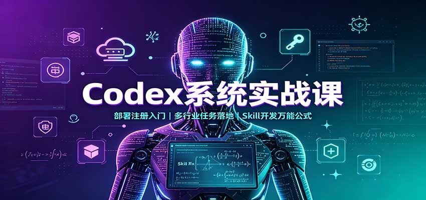 Codex系统实战课：部署注册入门，多行业任务落地，Skill开发万能公式|无忧资源社