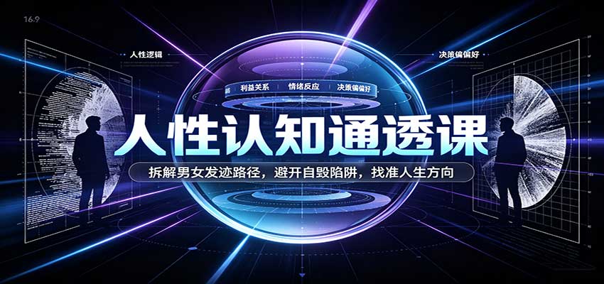 人性认知通透课:拆解男女发迹路径,避开自毁陷阱,找准人生方向|无忧资源社