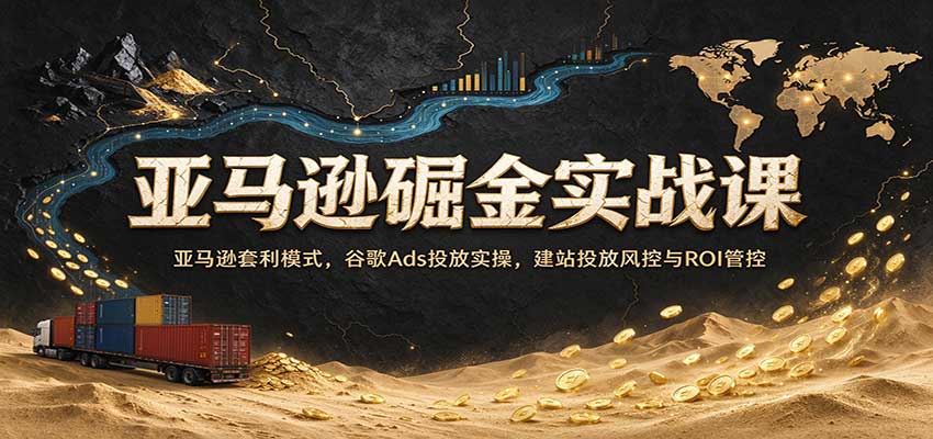 亚马逊掘金实战课：亚马逊套利模式，谷歌Ads投放实操，建站投放风控与ROI管控|无忧资源社