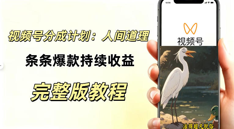 视频号新玩法之AI动漫画风励志视频，不用会画画、不用拍摄，持续化收益，详细拆解|无忧资源社
