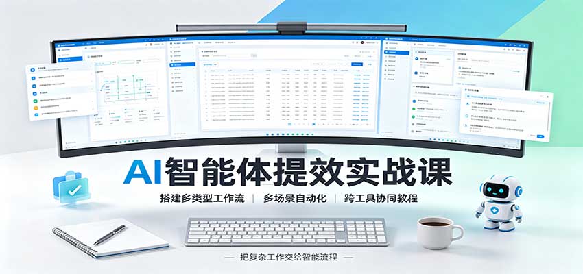 AI智能体提效实战课：搭建多类型工作流，多场景自动化，跨工具协同教程|无忧资源社