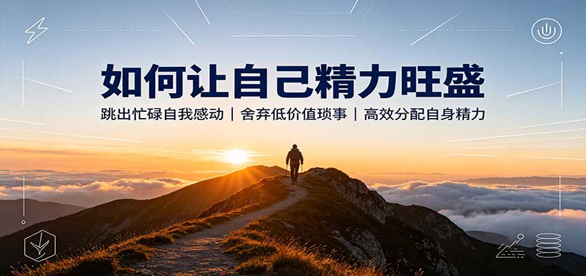 如何让自己精力旺盛：跳出忙碌自我感动，舍弃低价值琐事，高效分配自身精力|无忧资源社