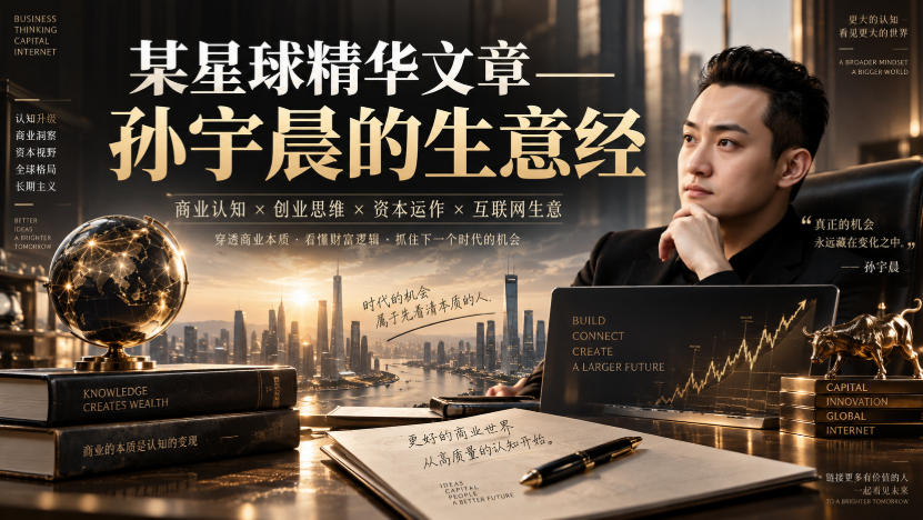 某星球精华文章——孙宇晨的生意经|无忧资源社