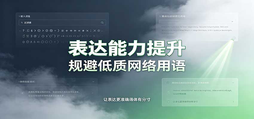 表达能力提升：语言塑造思想逻辑，规避低质网络用语，强化心智感知|无忧资源社