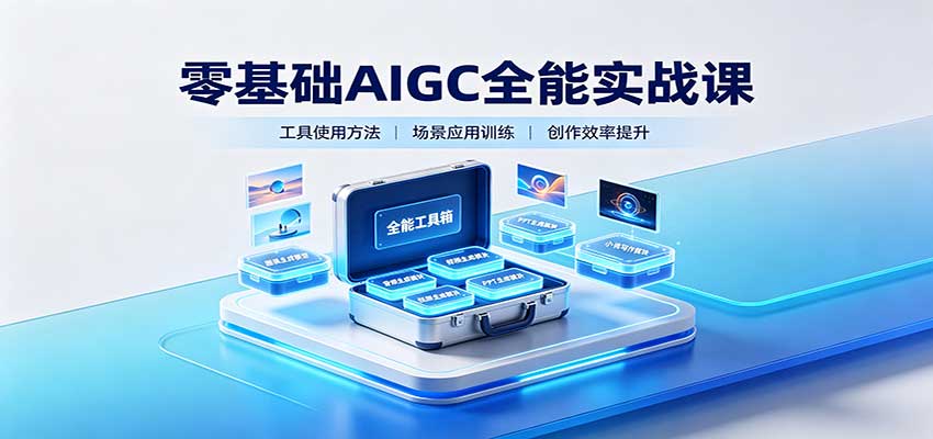 零基础AIGC全能实战课：覆盖绘画、影音、PPT、小说多场景AI创作|无忧资源社