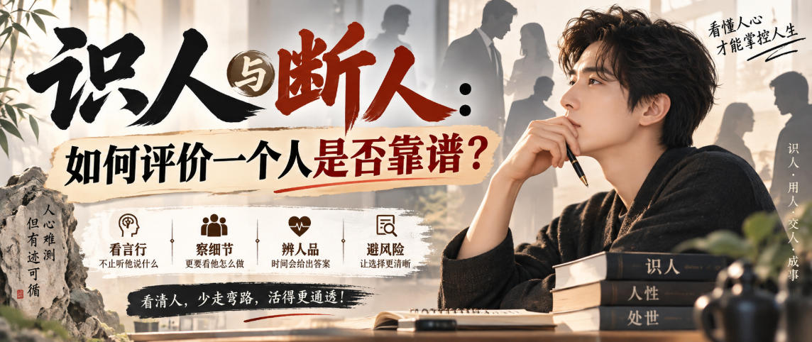 付费文章：识人与断人：如何评价一个人是否靠谱？|无忧资源社