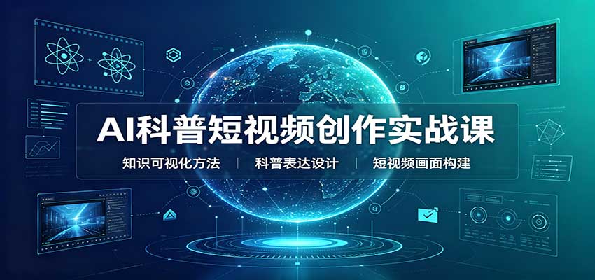 AI科普短视频创作实战课：配套要点文档，文案与视频提示词模板教学|无忧资源社