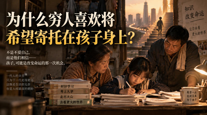 某社群精品文章：为什么穷人喜欢将希望寄托在孩子身上？|无忧资源社