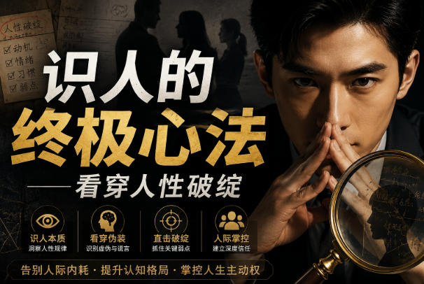 付费文章：识人的终极心法——看穿人性破绽|无忧资源社