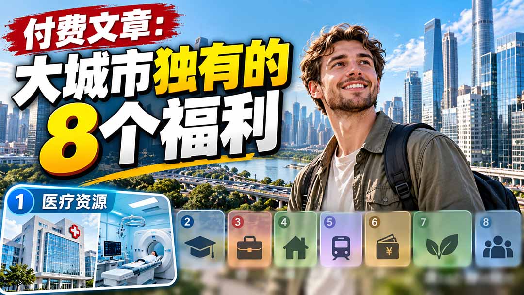 （20848期）付费文章：大城市独有的8个福利|无忧资源社