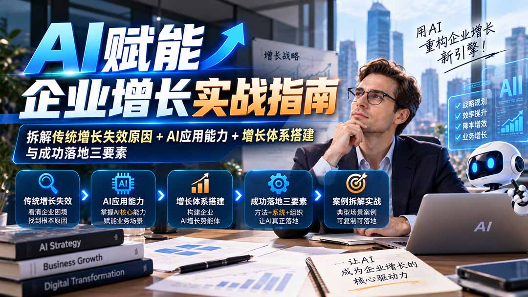 （20850期）【无水印】AI赋能企业增长实战指南：拆解传统增长失效原因+AI应用能力+增长体系搭建与成功落地三要素|无忧资源社