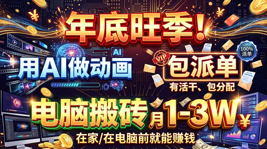 （20974期）AI代做动画，旺季捡钱！一单500-1000+，提供做单渠道，新手可做！|无忧资源社