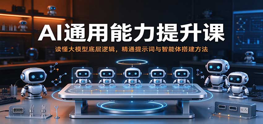AI通用能力提升课：读懂大模型底层逻辑，精通提示词与智能体搭建方法|无忧资源社