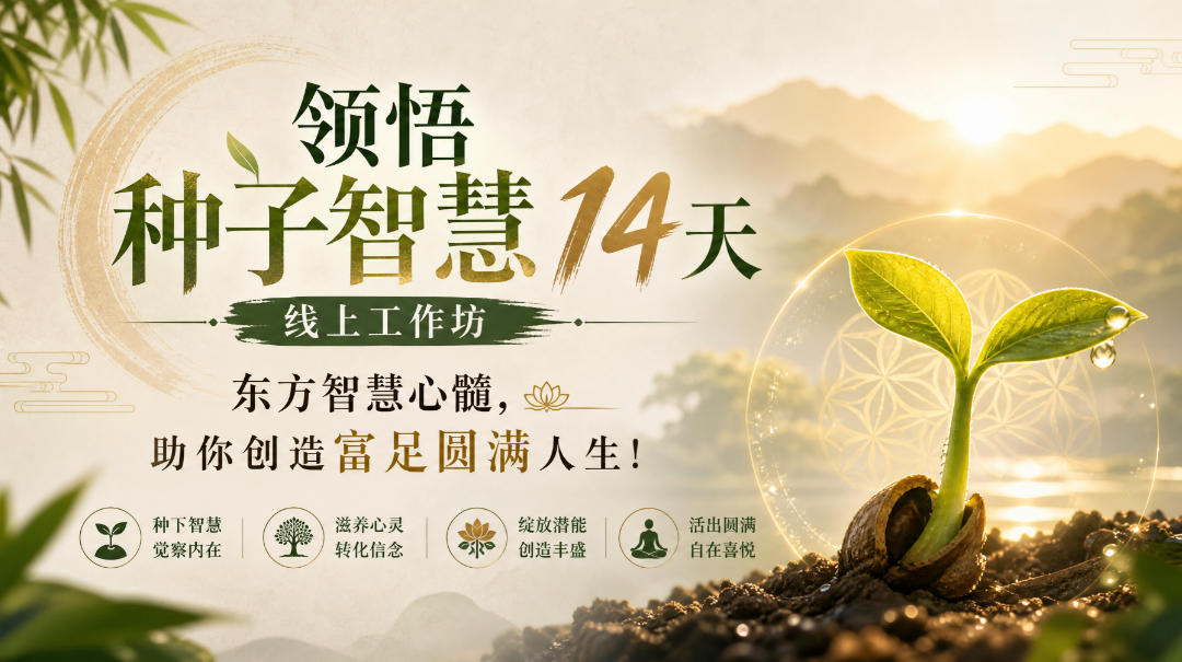 鹿大米领悟种子智慧14天线上工作坊，东方智慧心髓，助你创造富足圆满人生！|无忧资源社
