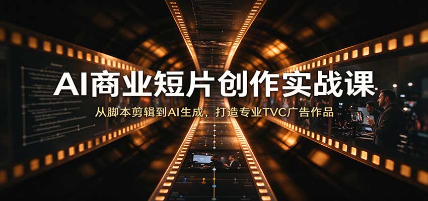 AI商业短片创作实战课：从脚本剪辑到AI生成，打造专业TVC广告作品|无忧资源社