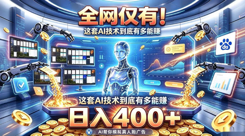 全网仅有！这套AI技术到底有多能賺，日入400+，无需人工干预，实现真正被动变现【揭秘】|无忧资源社