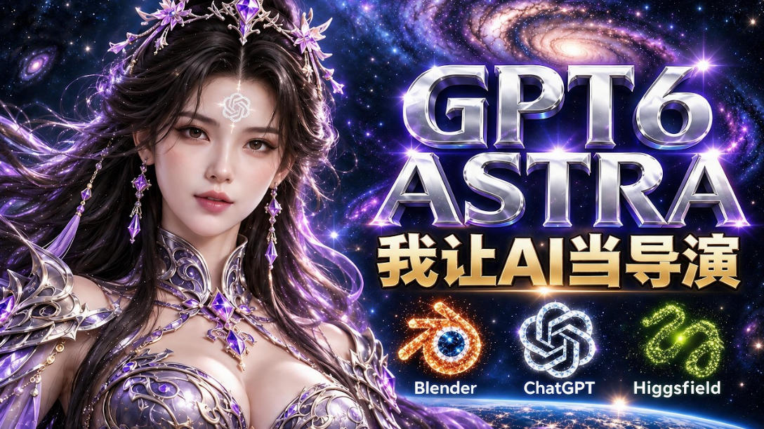 让GPT-6 Astra当导演！Higgsfield和Blender实战打造30秒玄幻精准运镜短片！|无忧资源社
