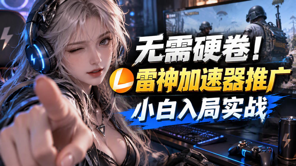 无需硬卷！雷神加速器推广，小白入局实战一天也能几十r|无忧资源社