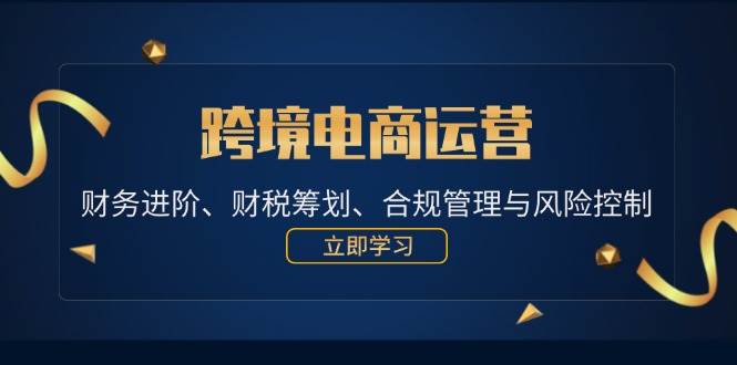 （12592期）跨境电商运营：财务进阶、财税筹划、合规管理与风险控制|无忧资源社