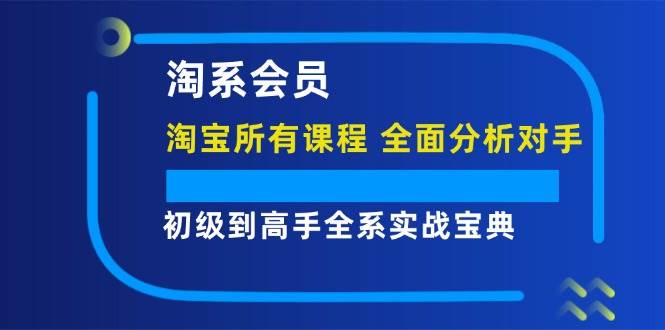 （12055期）淘系会员【淘宝所有课程，全面分析对手】，初级到高手全系实战宝典|无忧资源社