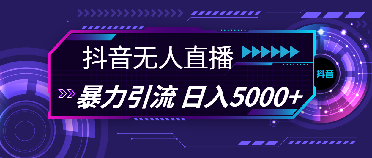 （11709期）抖音无人直播，暴利引流，日入5000+|无忧资源社