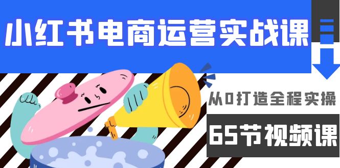 小红书电商运营实战课，​从0打造全程实操（65节视频课）_无忧资源社|无忧资源社