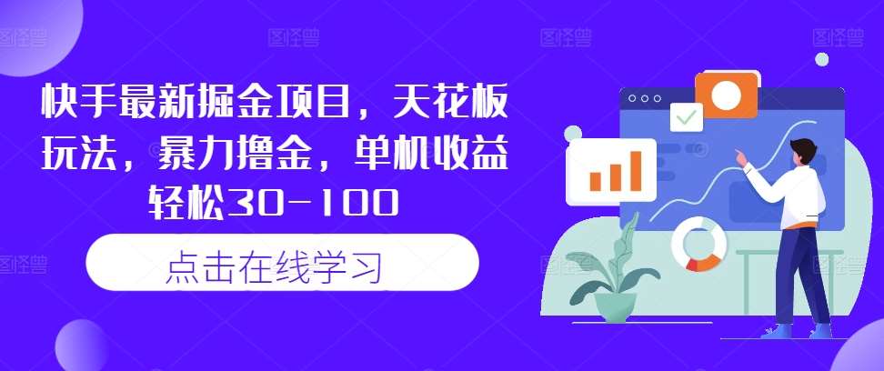 快手最新掘金项目，天花板玩法，暴力撸金，单机收益轻松30-100|无忧资源社