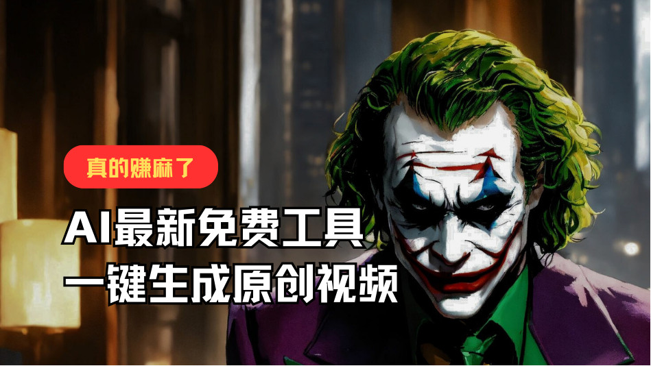 最新免费AI工具，一键生成原创视频，佛系搬运，轻松月入10000+！|无忧资源社