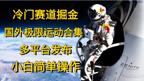冷门赛道掘金，国外极限运动视频合集，多平台发布，小白简单操作_无忧资源社|无忧资源社