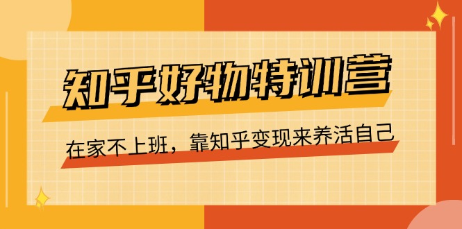 知乎好物特训营，在家不上班，靠知乎变现来养活自己（16节）|无忧资源社