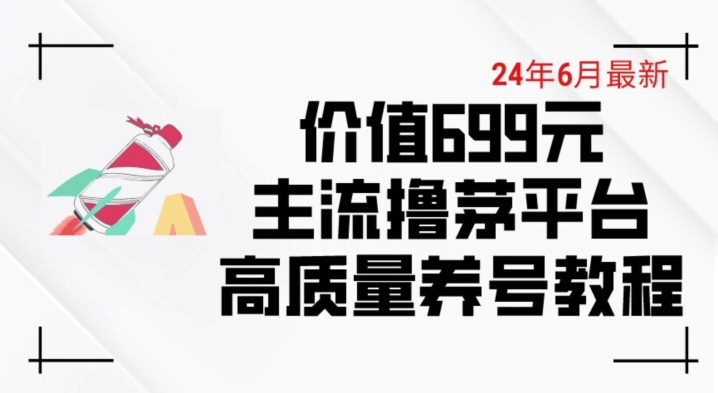 6月最新价值699的主流撸茅台平台精品养号下车攻略|无忧资源社