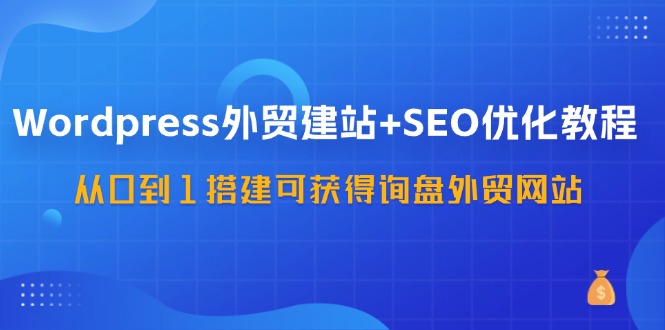 WordPress外贸建站+SEO优化教程，从0到1搭建可获得询盘外贸网站（57节课）|无忧资源社