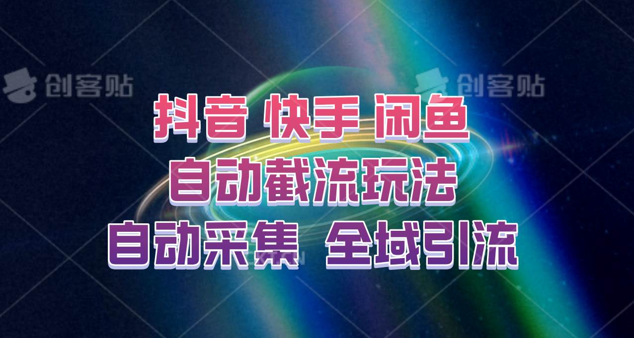 快手、抖音、闲鱼自动截流玩法，利用一个软件自动采集、评论、点赞、私信，全域引流|无忧资源社
