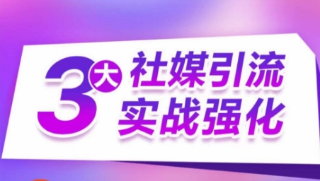 3大社媒引流实战强化，多渠道站外引流，高效精准获客，订单销售额翻倍增长_无忧资源社|无忧资源社