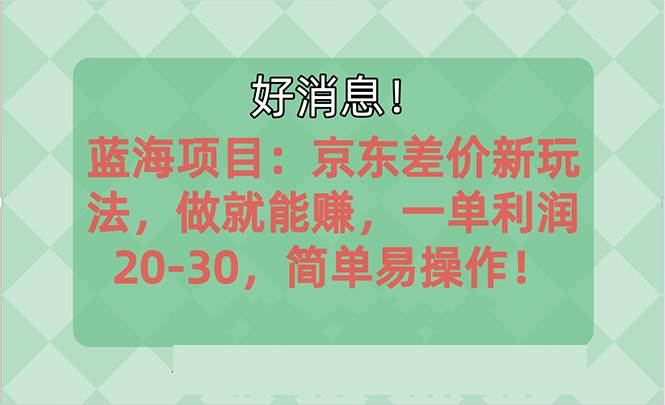 越早知道越能赚到钱的蓝海项目：京东大平台操作，一单利润20-30，简单…|无忧资源社