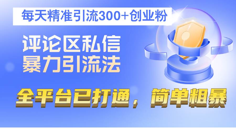 （12714期）评论区私信暴力引流法，每天精准引流300+创业粉，全平台已打通，简单粗暴|无忧资源社