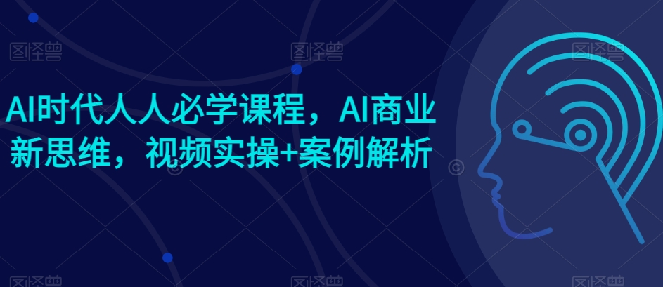 AI时代人人必学课程，AI商业新思维，视频实操+案例解析【赠AI商业爆款案例】_无忧资源社|无忧资源社