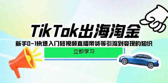 TikTok出海淘金，新手0-1快速入门短视频直播带货等引流到变现的知识_无忧资源社|无忧资源社