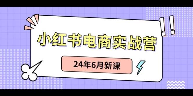 小红书电商实战营：小红书笔记带货和无人直播，24年6月新课|无忧资源社