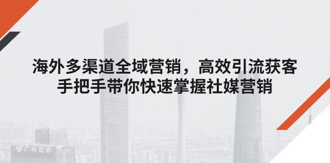 海外多渠道 全域营销，高效引流获客，手把手带你快速掌握社媒营销|无忧资源社