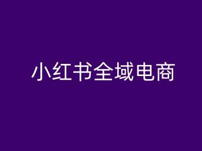 小红书全域电商，小红书电商教程|无忧资源社