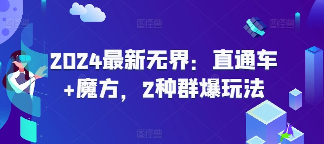 2024最新无界：直通车+魔方，2种群爆玩法|无忧资源社