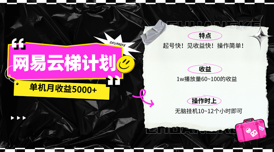 最新网易云梯计划网页版，单机月收益5000+！可放大操作_无忧资源社|无忧资源社