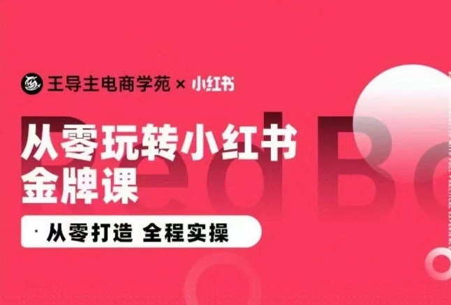 王导主·小红书电商运营实操课，​从零打造全程实操_无忧资源社|无忧资源社