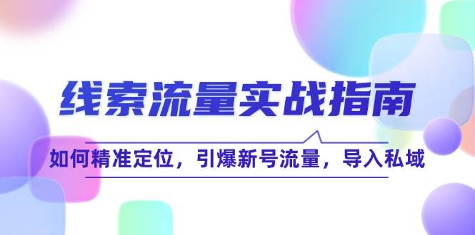 （12382期）线 索 流 量-实战指南：如何精准定位，引爆新号流量，导入私域|无忧资源社