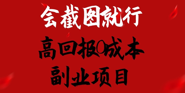会截图就行，高回报0成本副业项目，卖离婚模板一天1.5k+|无忧资源社