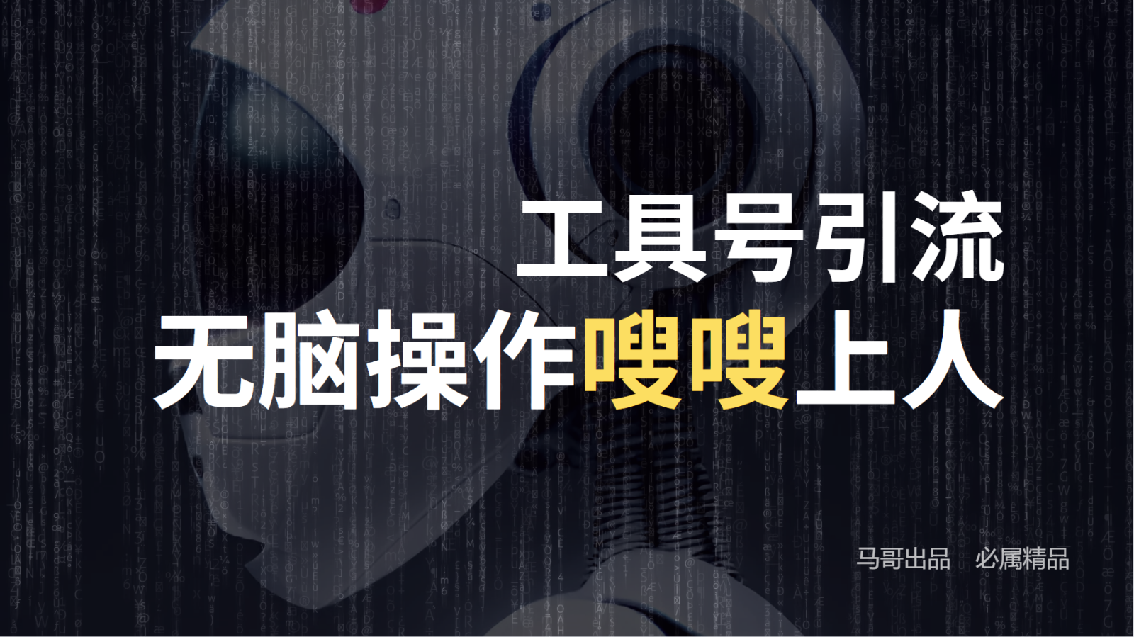 工具号高效引流法，嗖嗖上人，日引1000+，直接搬运，无脑操作|无忧资源社